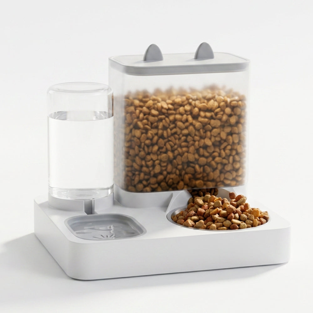 Automatic Pet Feeder | Food & Water Dispenser | 2.2L + 1L Gravity System for Cats & Dogs | Woofing Deals