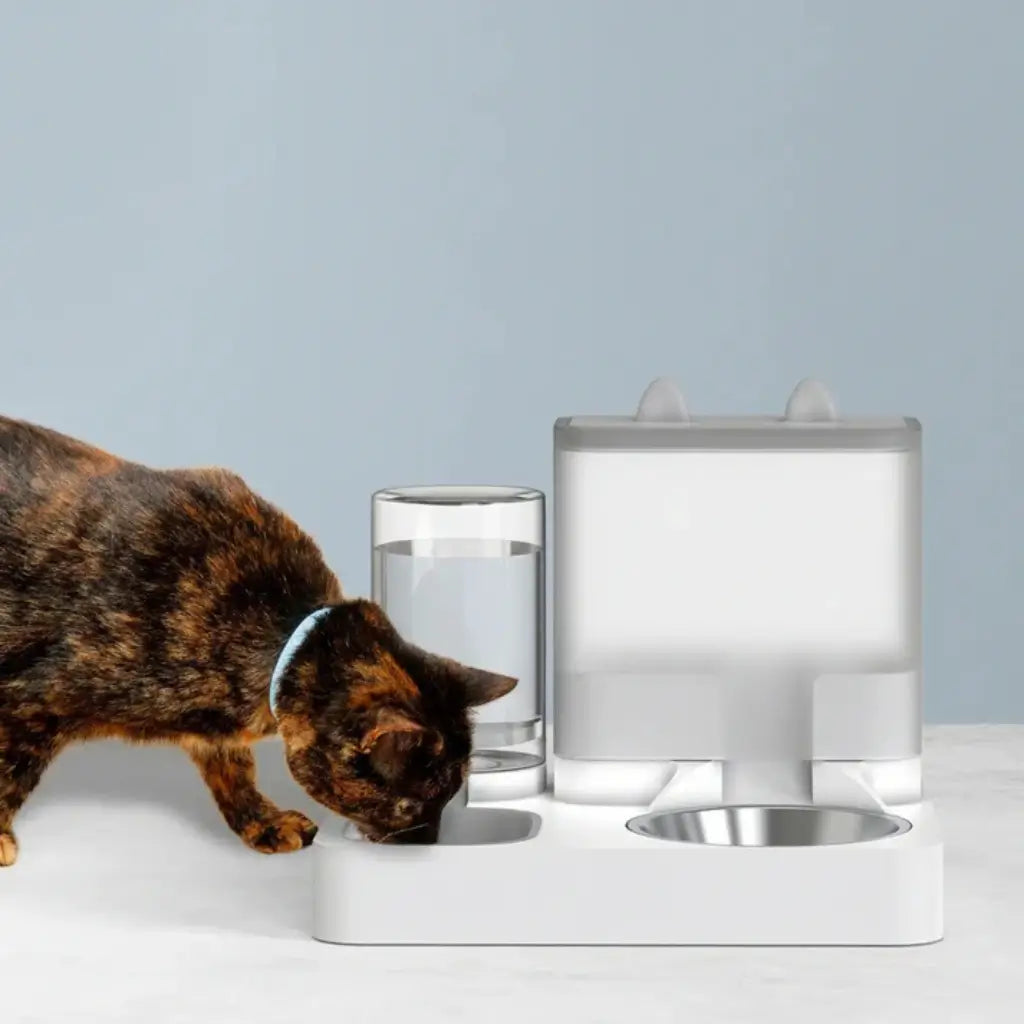 Automatic Pet Feeder | Food & Water Dispenser | 2.2L + 1L Gravity System for Cats & Dogs | Woofing Deals