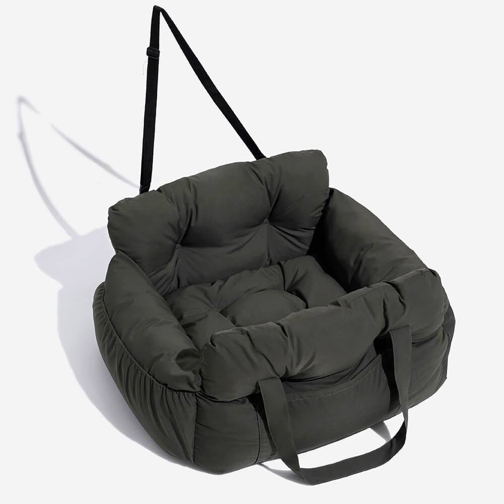 Portable Dog Car Seat Bed | Soft Fabric Booster Bed | 3-in-1 Travel Carrier | Large Dogs | Woofing Deals