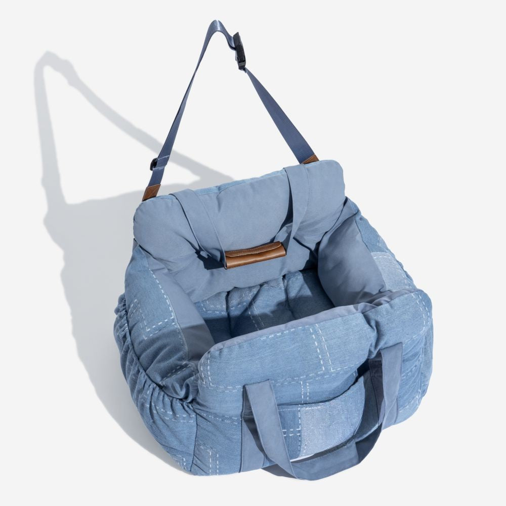 Portable Dog Car Seat Bed | Soft Fabric Booster Bed | 3-in-1 Travel Carrier | Large Dogs | Woofing Deals