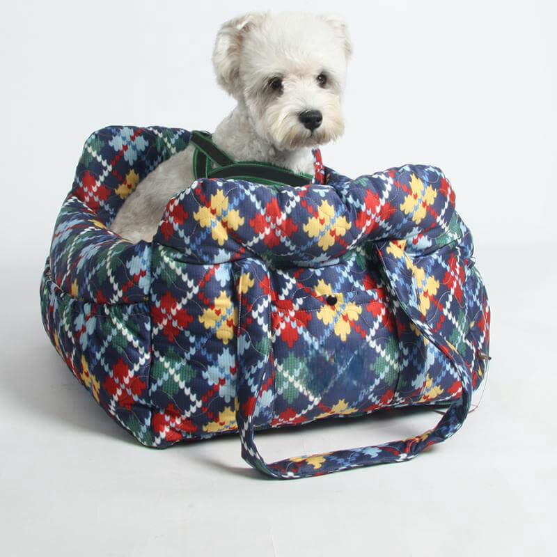 Portable Dog Car Seat Bed | Soft Fabric Booster Bed | 3-in-1 Travel Carrier | Large Dogs | Woofing Deals