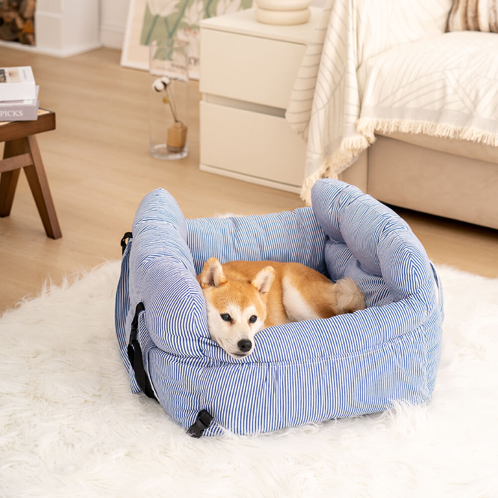 Portable Dog Car Seat Bed | Soft Fabric Booster Bed | 3-in-1 Travel Carrier | Large Dogs | Woofing Deals