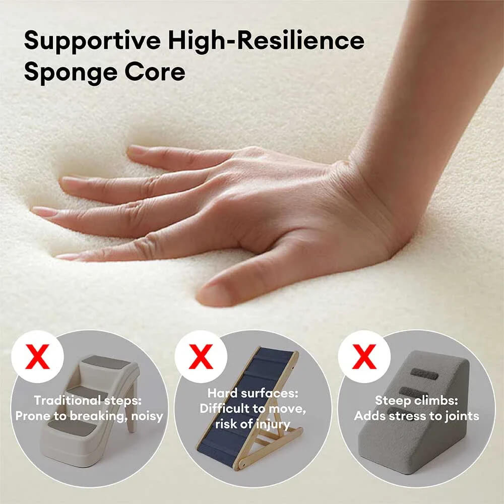Soft Dog Steps Ramp | Washable Non-Slip Foam Stairs | Woofing Deals