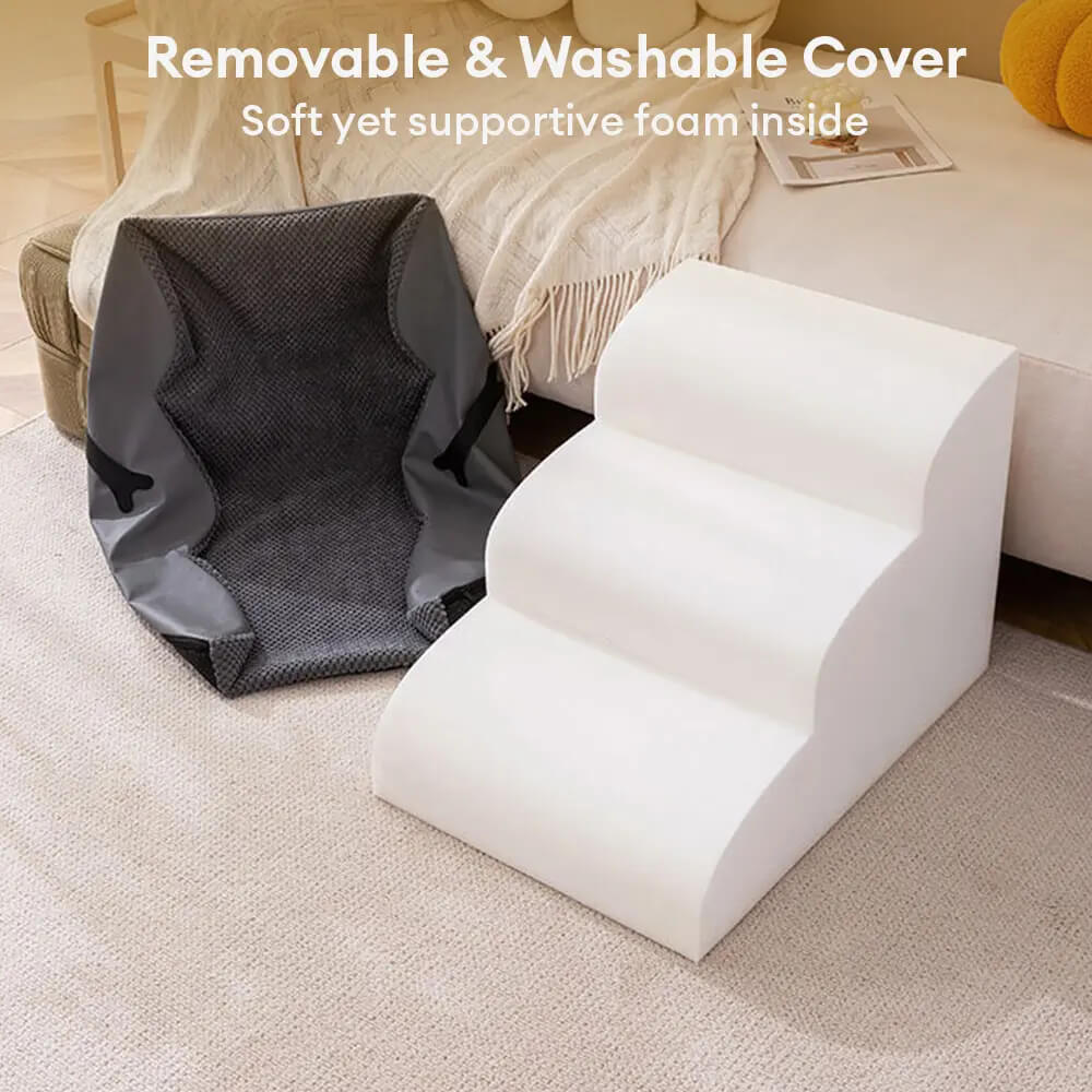 Soft Dog Steps Ramp | Washable Non-Slip Foam Stairs | Woofing Deals