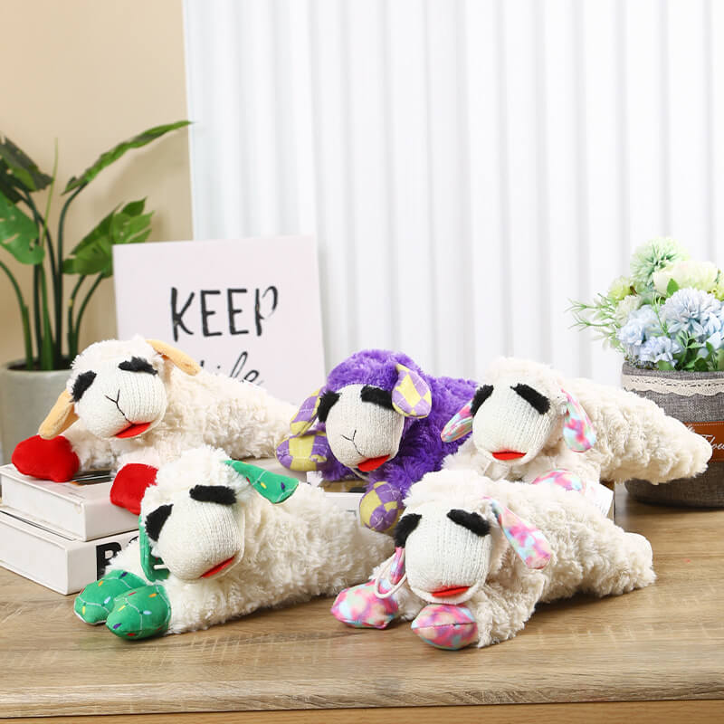 Lamb Plush Dog Toy | Squeaky Interactive Toy | Soft Chew Play | Woofing Deals