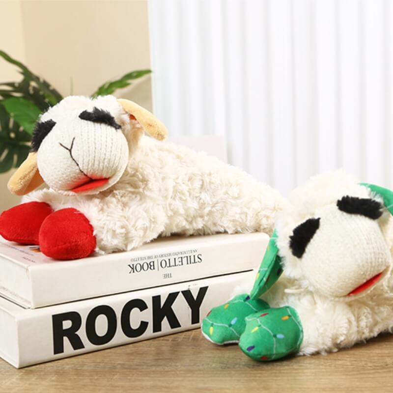 Lamb Plush Dog Toy | Squeaky Interactive Toy | Soft Chew Play | Woofing Deals