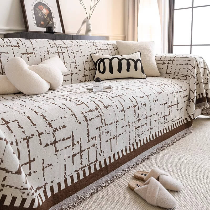 Breathable Chenille Sofa Throw | All-Season Scratch-Resistant | Sofa Cover
