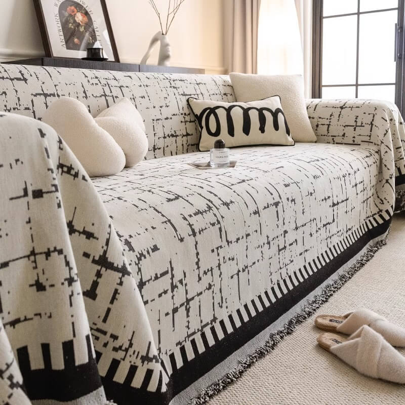 Breathable Chenille Sofa Throw | All-Season Scratch-Resistant | Sofa Cover