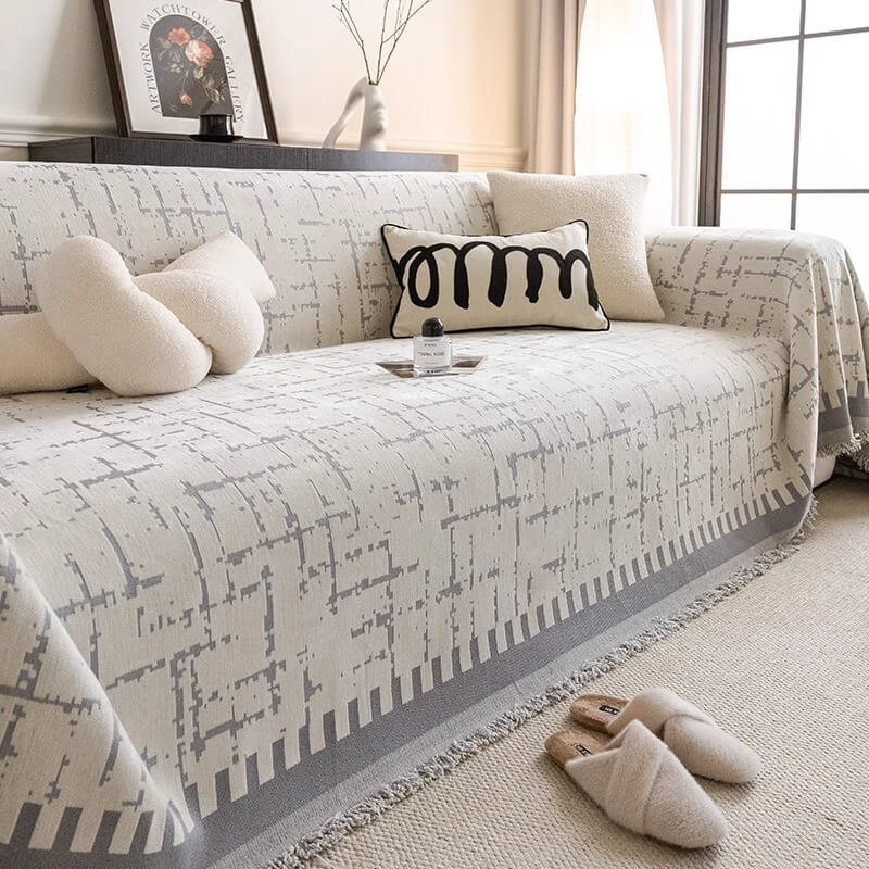 Breathable Chenille Sofa Throw | All-Season Scratch-Resistant | Sofa Cover