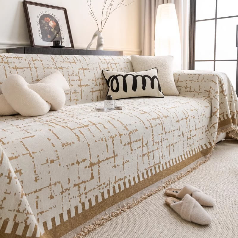 Breathable Chenille Sofa Throw | All-Season Scratch-Resistant | Sofa Cover
