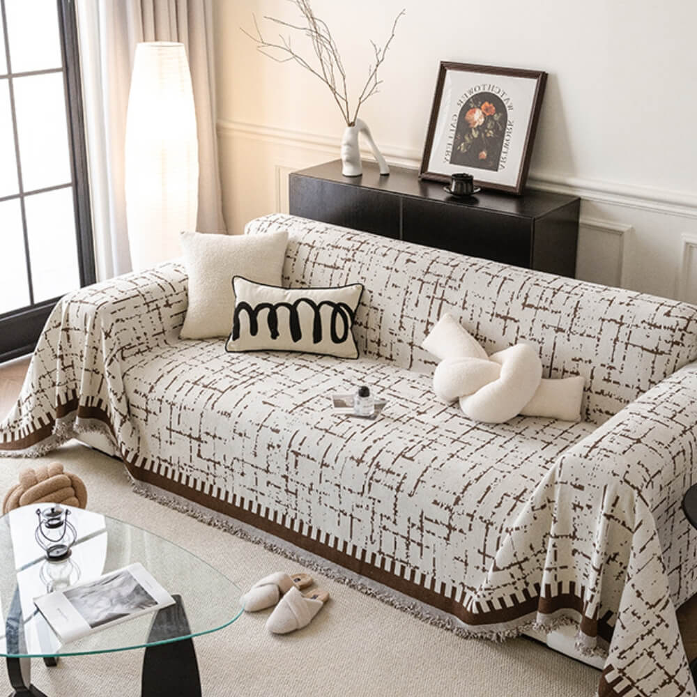 Breathable Chenille Sofa Throw | All-Season Scratch-Resistant | Sofa Cover