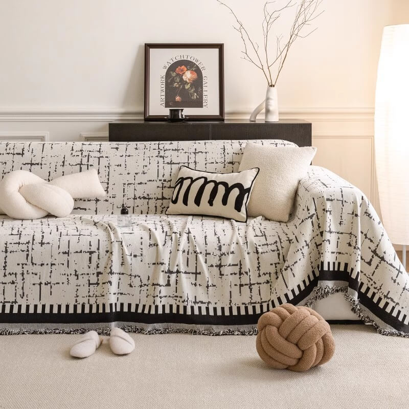 Breathable Chenille Sofa Throw | All-Season Scratch-Resistant | Sofa Cover