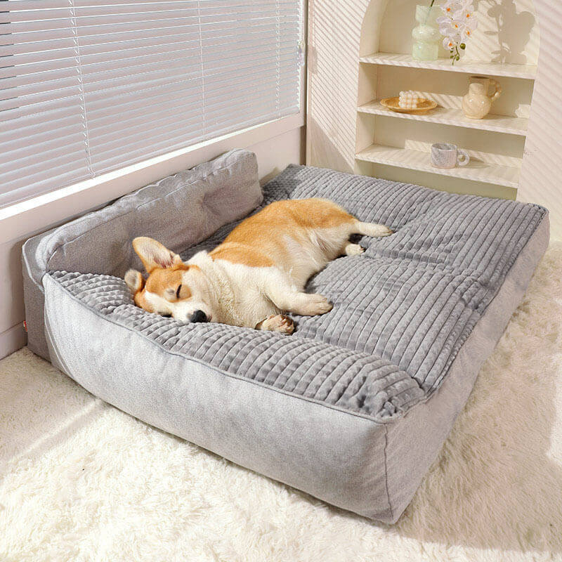 Thickened Cat & Dog Pillow Bed | Terylene | Backrest Support | Non-Slip | Machine Washable | Woofing Deals