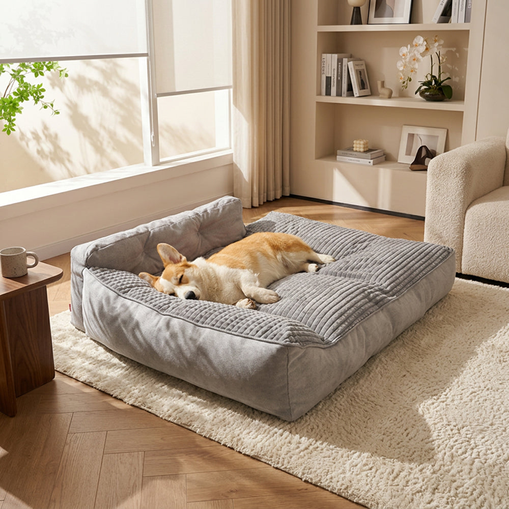 Thickened Cat & Dog Pillow Bed | Terylene | Backrest Support | Non-Slip | Machine Washable | Woofing Deals