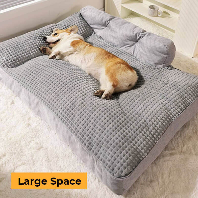 Thickened Cat & Dog Pillow Bed | Terylene | Backrest Support | Non-Slip | Machine Washable | Woofing Deals