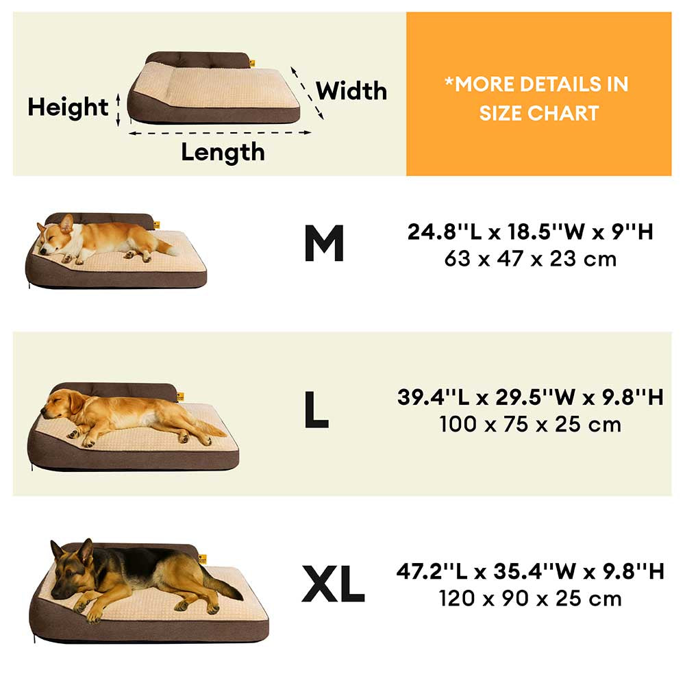 Thickened Cat & Dog Pillow Bed | Terylene | Backrest Support | Non-Slip | Machine Washable | Woofing Deals