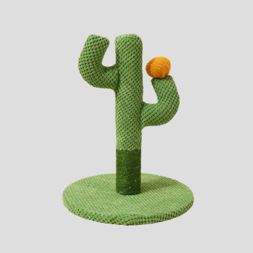 Cat Scratching Post | Sisal Cactus Design | Durable Rope, Stable Base for Indoor Cats | Woofing Deals