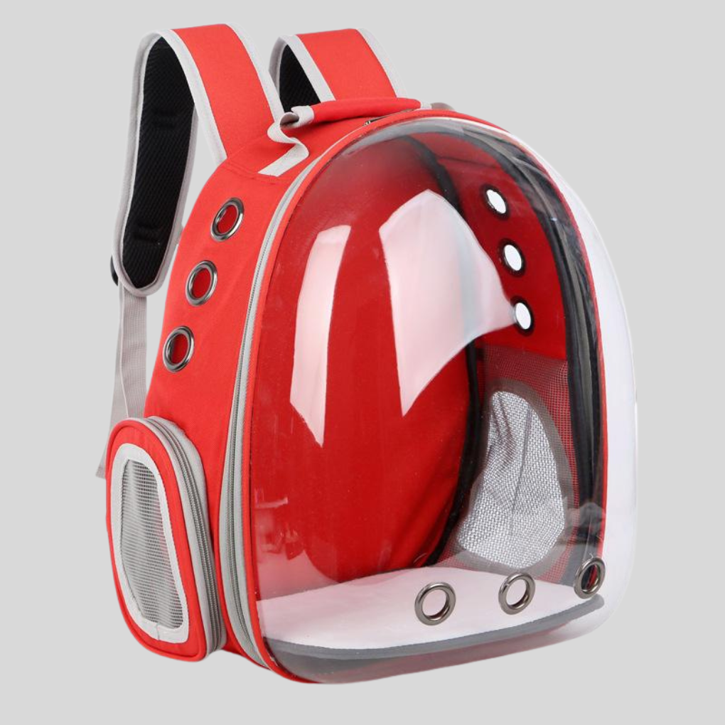 Cat Carrier Backpack | Ventilated Dome Travel Bag for Small Pets | Woofing Deals