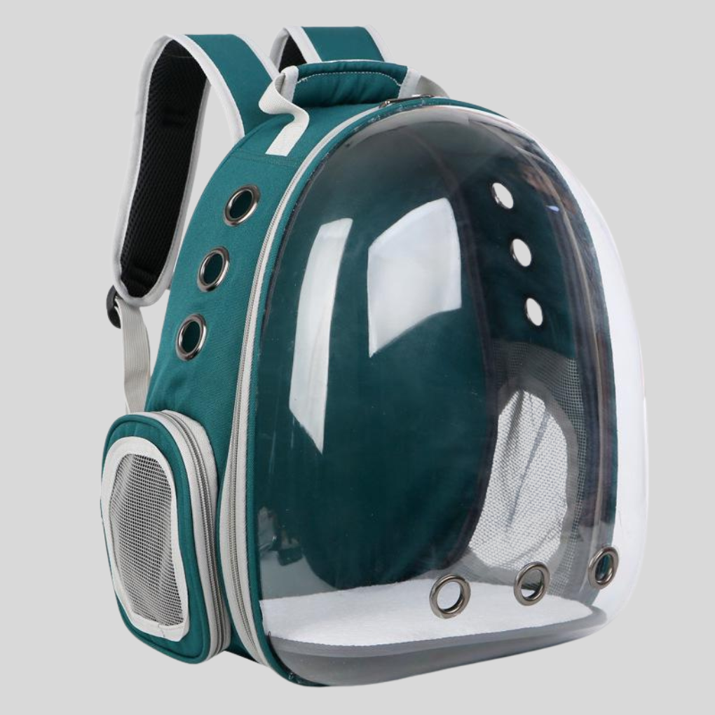 Cat Carrier Backpack | Ventilated Dome Travel Bag for Small Pets | Woofing Deals