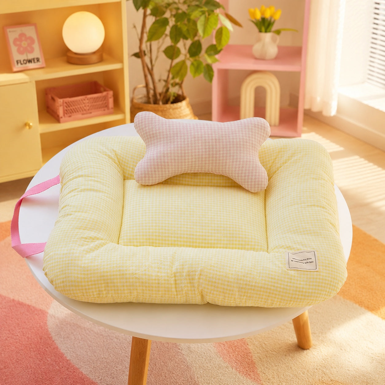 All-Season Pet Mat | Quilted Dog & Cat Bed | Soft Cushioned Portable Design