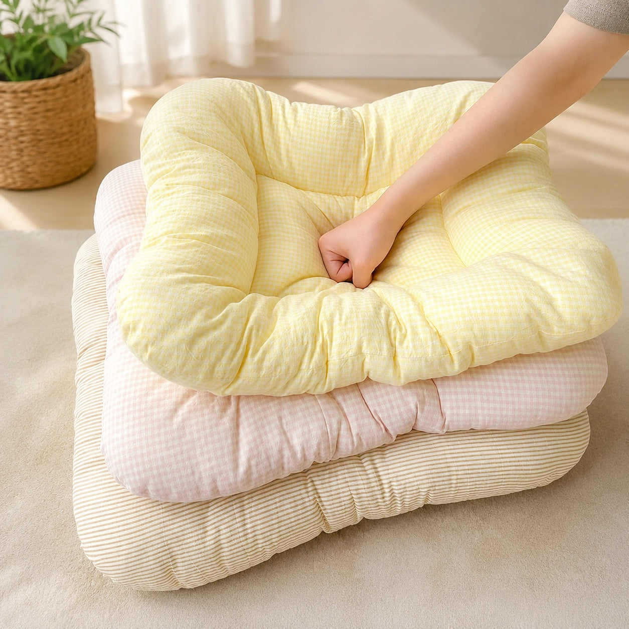 All-Season Pet Mat | Quilted Dog & Cat Bed | Soft Cushioned Portable Design