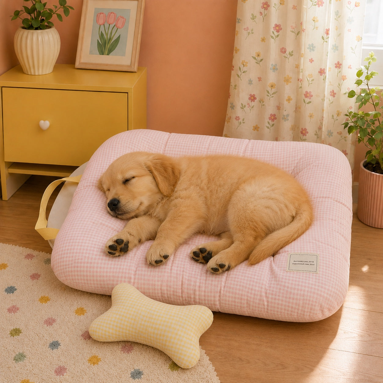 All-Season Pet Mat | Quilted Dog & Cat Bed | Soft Cushioned Portable Design