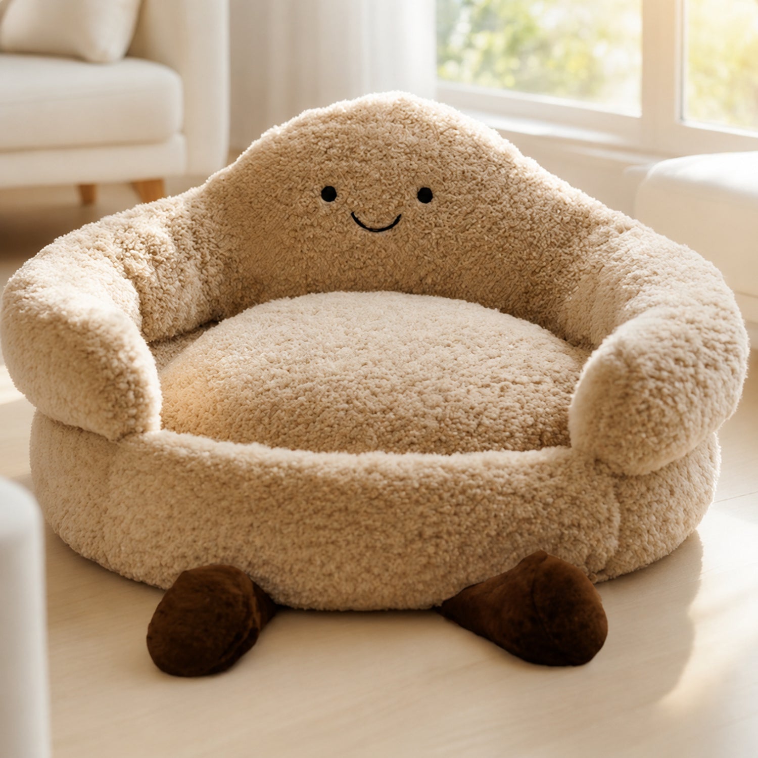 Cloud Pet Bed | All-Season Plush | Washable Bolster for Cats & Small Dogs