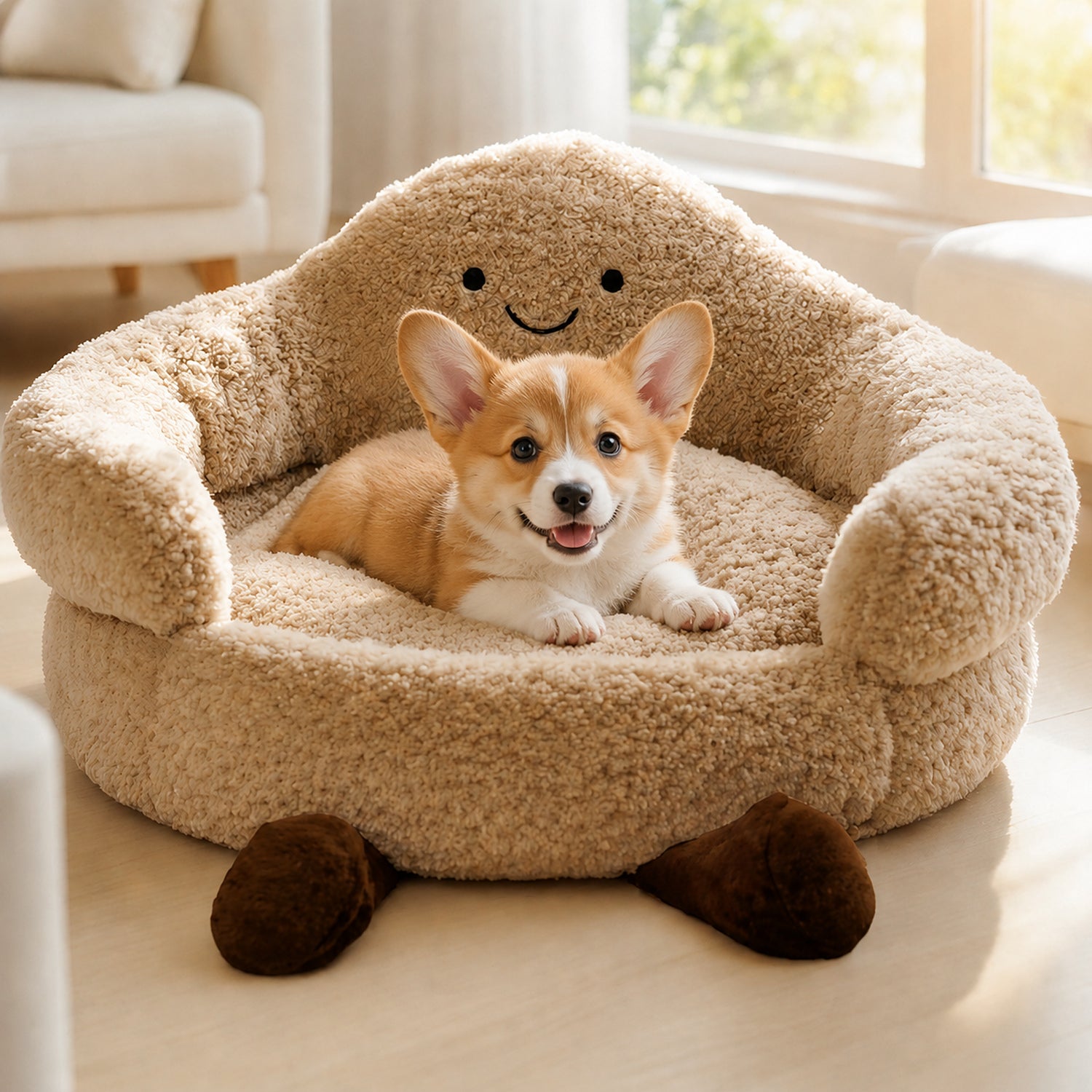 Cloud Pet Bed | All-Season Plush | Washable Bolster for Cats & Small Dogs