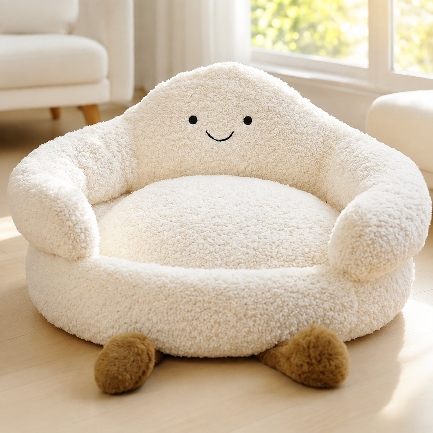 Cloud Pet Bed | All-Season Plush | Washable Bolster for Cats & Small Dogs