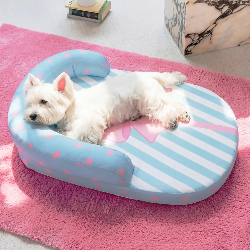 Cooling Orthopedic Dog Bed | Breathable Neck Support Bow Bed