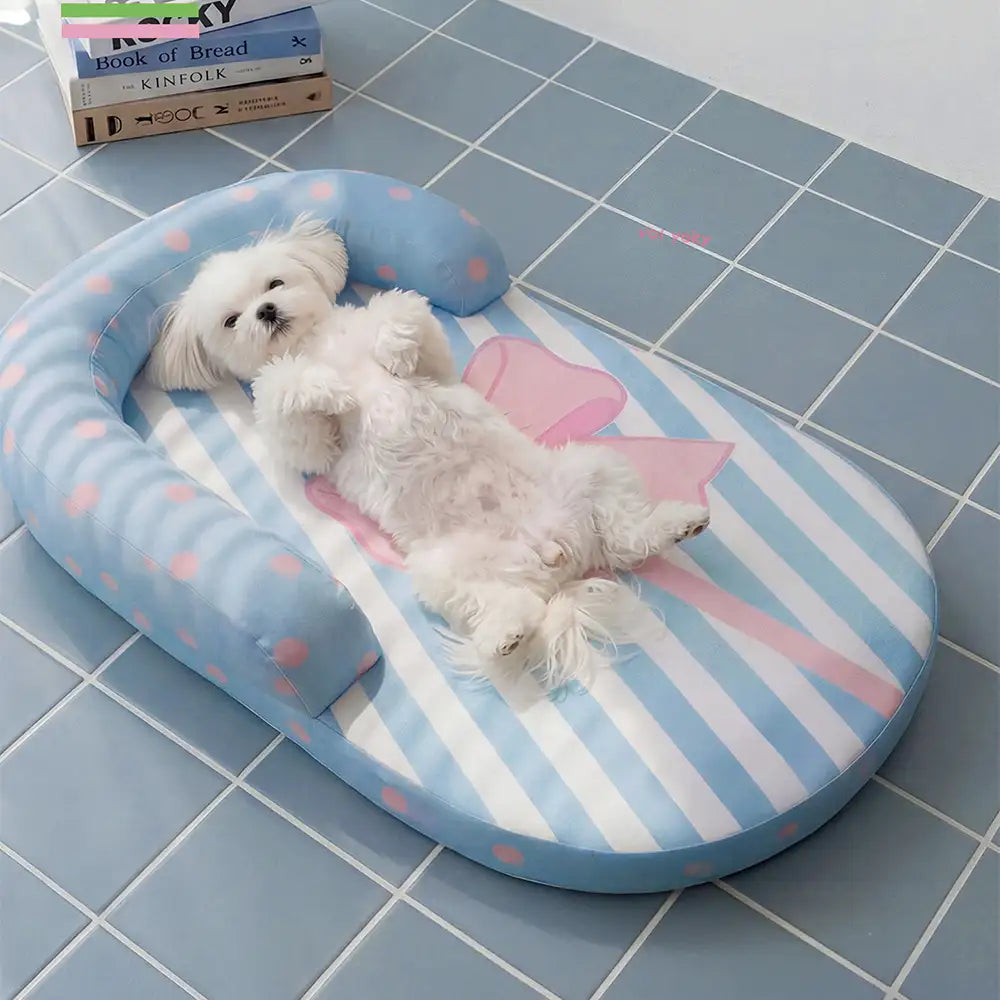 Cooling Orthopedic Dog Bed | Breathable Neck Support Bow Bed