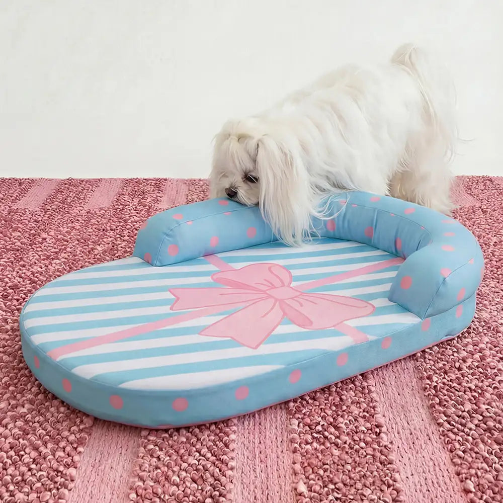 Cooling Orthopedic Dog Bed | Breathable Neck Support Bow Bed