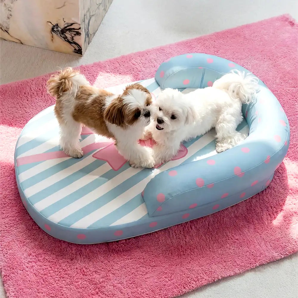 Cooling Orthopedic Dog Bed | Breathable Neck Support Bow Bed