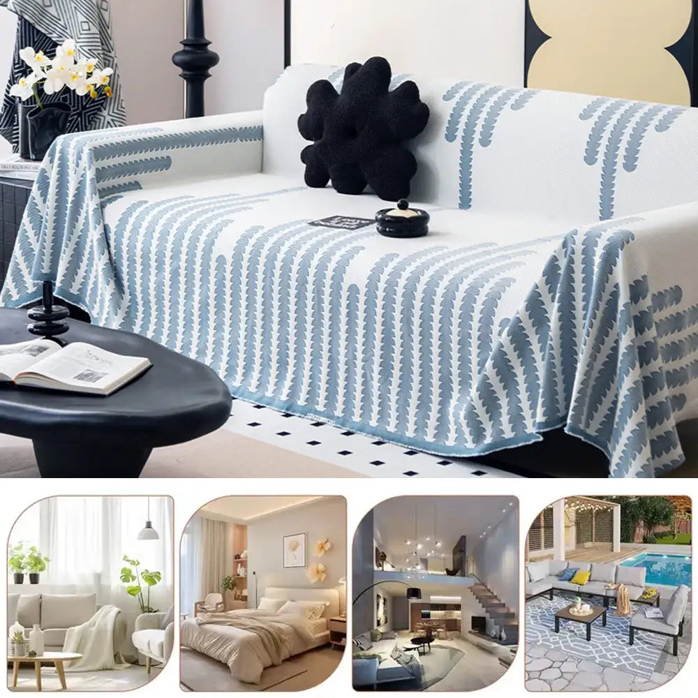 Cooling Ice Silk Sofa Cover | Breathable Washable Couch Throw