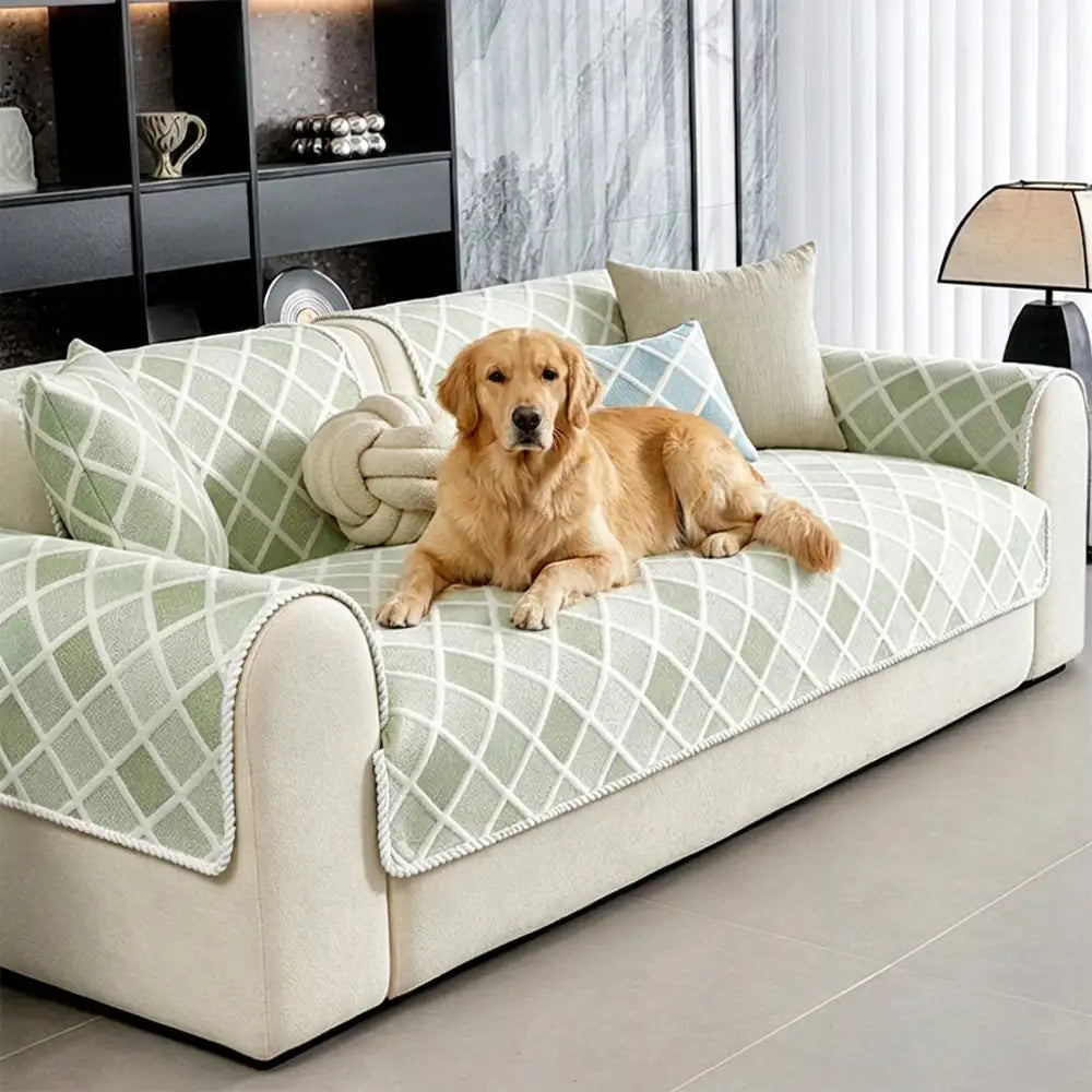 Diamond Cooling Sofa Cover | Ice Silk Non-Slip Couch Mat