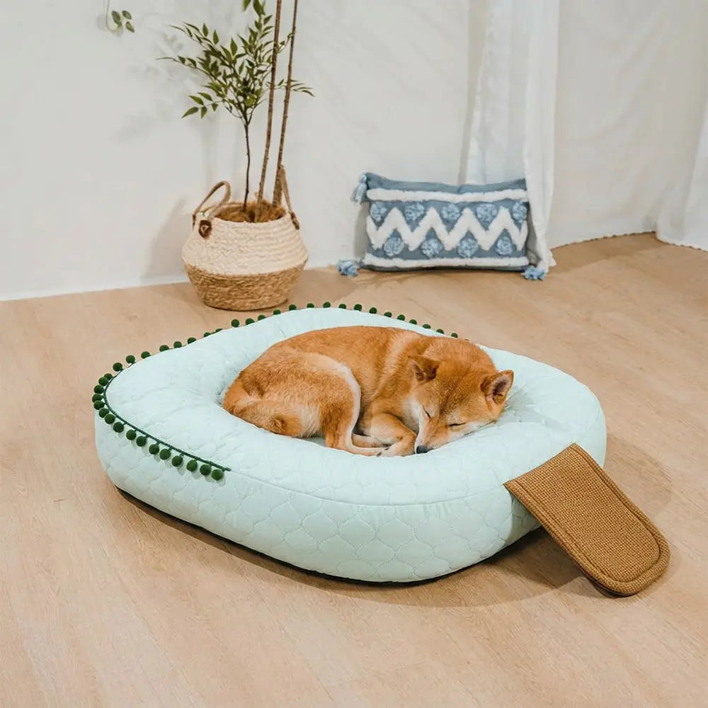 Ice Cream Cooling Dog Bed | Ice Silk Calming Pet Bed