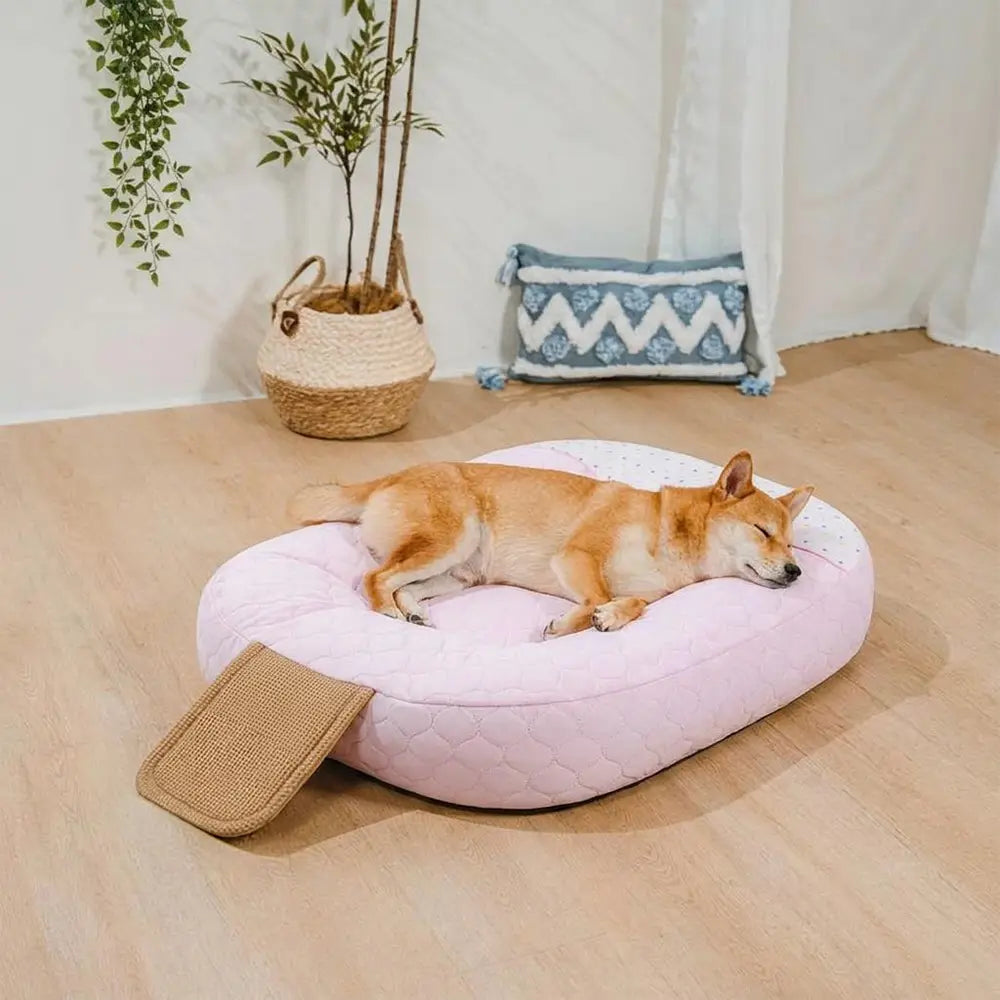 Ice Cream Cooling Dog Bed | Ice Silk Calming Pet Bed