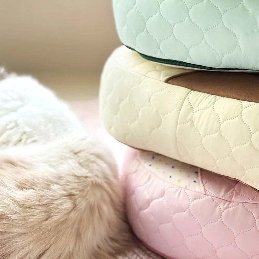 Ice Cream Cooling Dog Bed | Ice Silk Calming Pet Bed