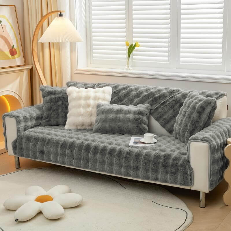 Plush Sofa Cover | Non-Slip Washable Furniture Protector | Woofing Deals