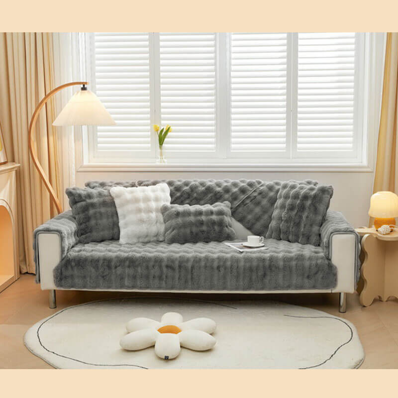 Plush Sofa Cover | Non-Slip Washable Furniture Protector | Woofing Deals