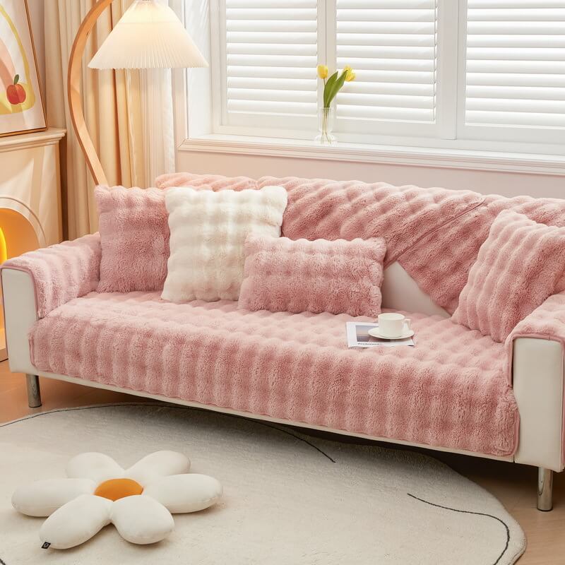 Plush Sofa Cover | Non-Slip Washable Furniture Protector | Woofing Deals
