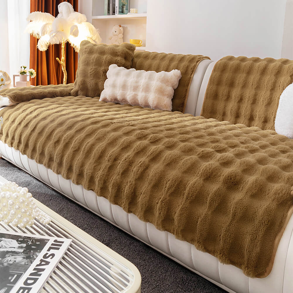 Plush Sofa Cover | Non-Slip Washable Furniture Protector | Woofing Deals