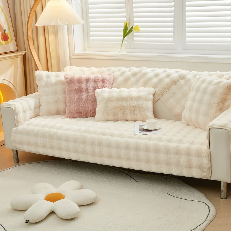 Plush Sofa Cover | Non-Slip Washable Furniture Protector | Woofing Deals