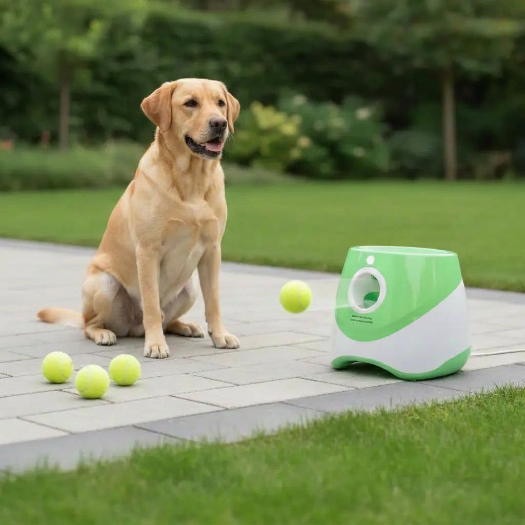Automatic Dog Ball Launcher | Interactive Fetch Toy | Adjustable Distance | Indoor Outdoor Play | Woofing Deals