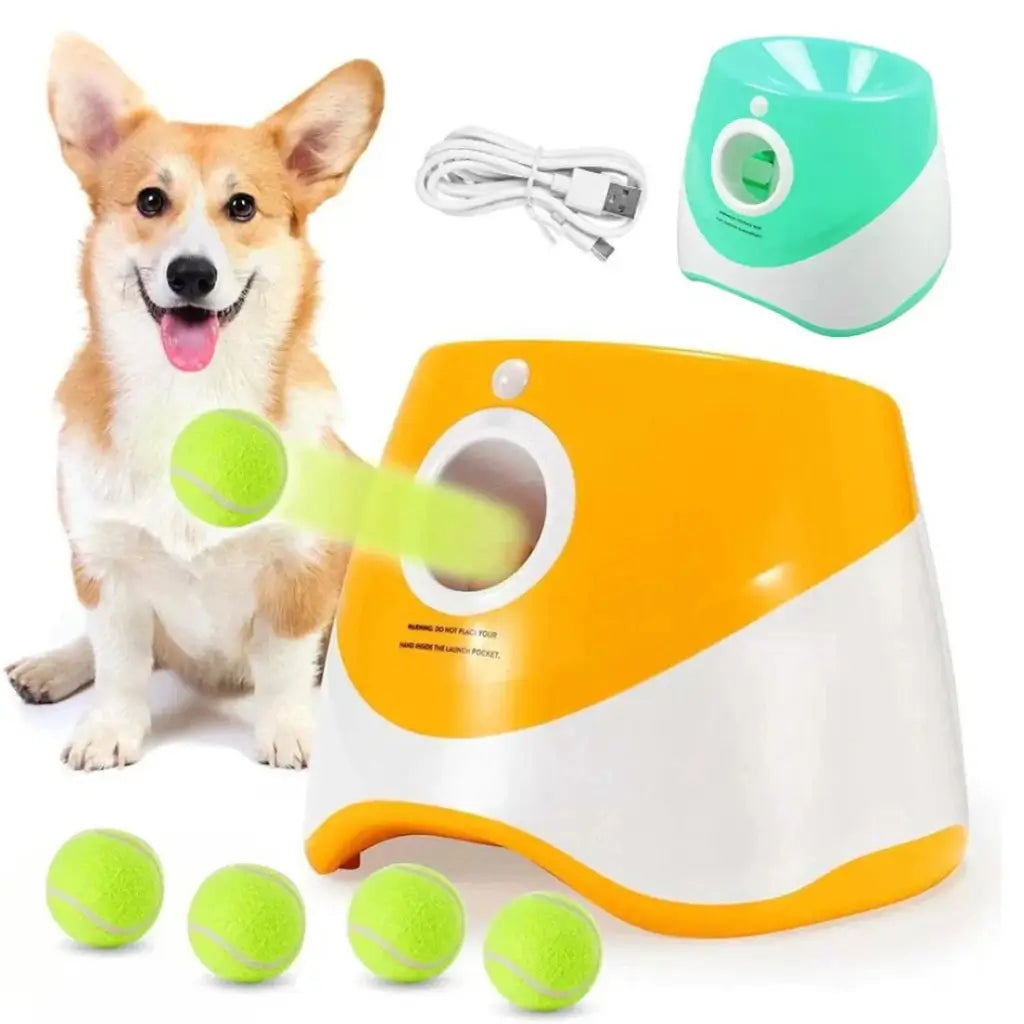 Automatic Dog Ball Launcher | Interactive Fetch Toy | Adjustable Distance | Indoor Outdoor Play | Woofing Deals
