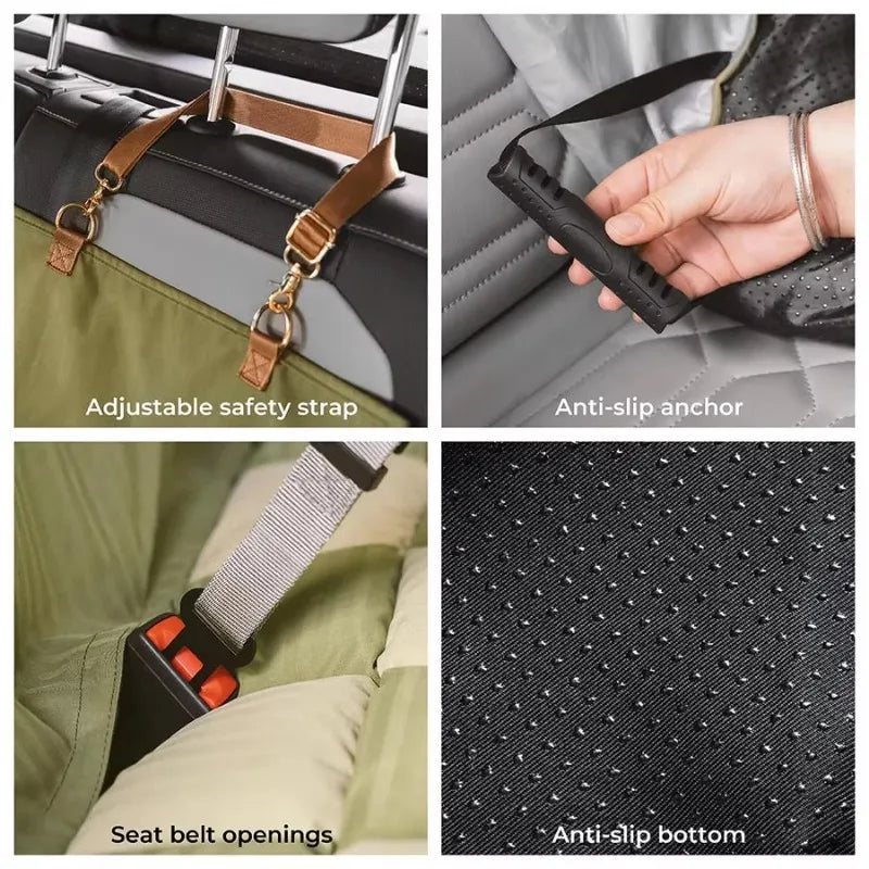 Dog Car Seat Bed | Travel Bolster Cushion  | Washable Soft Bed for Large Dogs | Woofing Deals