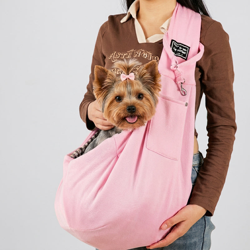 Dog Carrier Bag | Soft Fabric Shoulder Sling | Breathable, Hands-Free Travel | Woofing Deals