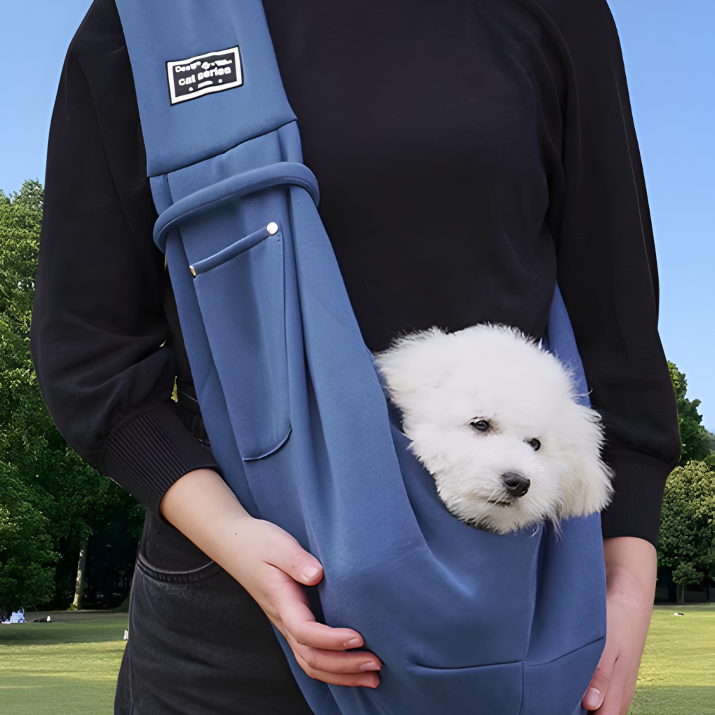 Dog Carrier Bag | Soft Fabric Shoulder Sling | Breathable, Hands-Free Travel | Woofing Deals