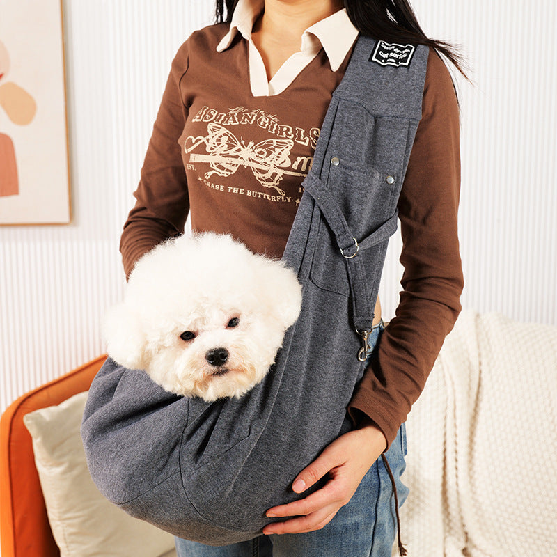 Dog Carrier Bag | Soft Fabric Shoulder Sling | Breathable, Hands-Free Travel | Woofing Deals