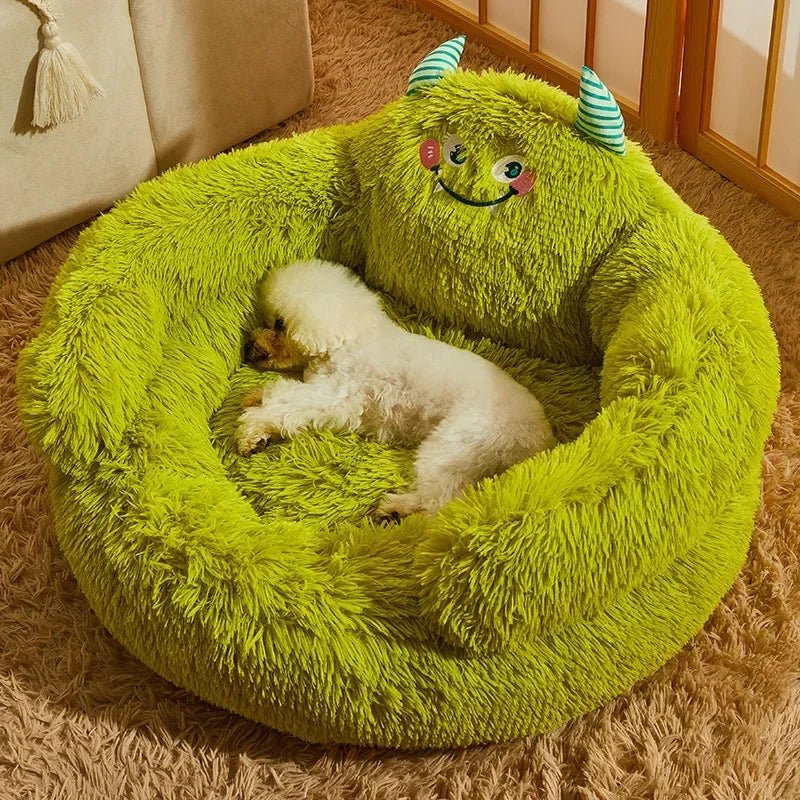 Monster Dog Bed | Plush Warm Nest | Soft Cushion | All-Season Sleeping Mat | Woofing Deals